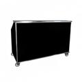 Eastern Tabletop Z2201BK Portable Bar for Indoor/Outdoor - 66"L x 32"W x 47 1/2"H, Black Laminate