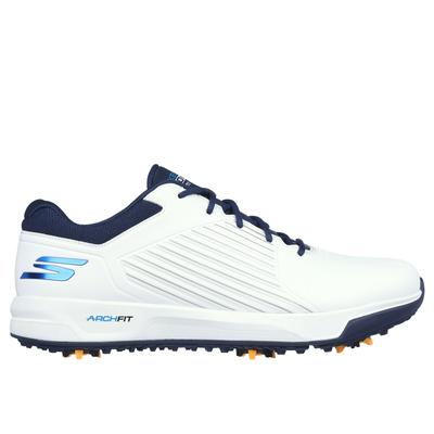 Skechers Men's GO GOLF Arch Fit Elite Vortex Shoes | Size 11.0 | White/Navy | Synthetic