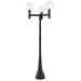 Z-Lite Laurent 107 Inch Tall 3 Light Outdoor Post Lamp - 599BP3-564P-BK