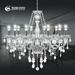 K9 Crystal 10 Lights Modern Luxurious Chandelier Candle Pendant Lamp Ceiling Living Room Lighting for Dining Living Clear