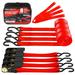 AWELCRAFT Ratchet Straps 1500 lbs Breaking Strength - Premium 4X 15ft Tie Down Strap Set 4X Soft Loops for Moving Appliances Lawn Equipment Motorcycle (Red)