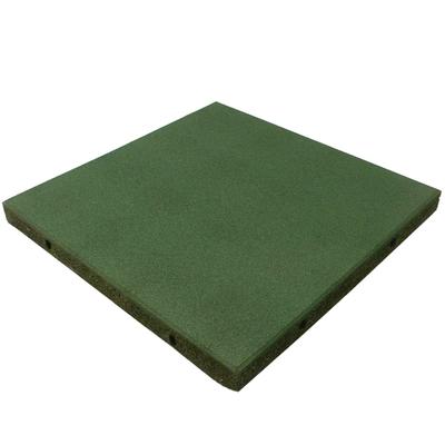 Rubber-Cal "Eco-Safety" Interlocking Playground Tiles - 2.50 x 19.5 x 19.5 inch - 120 Pack - 332 Square Feet - Green