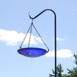 Achla Designs Reflective Crackle Glass Hanging Birdbath Bowl, 14 Inch Diameter, Cobalt Blue