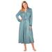 Plus Size Women's Marled Long Duster Robe by Dreams & Co. in Deep Teal Marled (Size 18/20)
