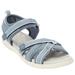 Wide Width Women's The Annora Water Friendly Sandal by Comfortview in Denim (Size 9 W)