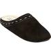 Wide Width Women's The Stitch Clog Slipper by Comfortview in Black (Size L W)