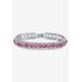 Women's Silver Tone Tennis Bracelet Simulated Birthstones and Crystal, 7" by PalmBeach Jewelry in October