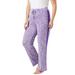 Plus Size Women's Supersoft Lounge Pant by Dreams & Co. in Plum Burst Marled (Size 14/16) Pajama Bottoms