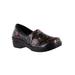 Women's Laurie Slip-On by Easy Street in Black Floral Bright Groovy (Size 11 M)