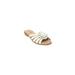 Extra Wide Width Women's The Abigail Slip On Sandal by Comfortview in White (Size 10 1/2 WW)
