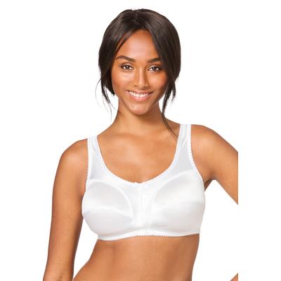 Plus Size Women's Satin Wireless Comfort Bra by Comfort Choice in White (Size 50 DD)
