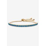 Women's Gold-Plated Bolo Bracelet, Simulated Birthstone 9.25" Adjustable by PalmBeach Jewelry in September