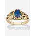 Women's Gold over Sterling Silver Open Scrollwork Simulated Birthstone Ring by PalmBeach Jewelry in September (Size 10)