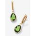 Women's Gold over Sterling Silver Drop EarringsPear Cut Simulated Birthstones by PalmBeach Jewelry in August
