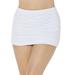 Plus Size Women's Shirred High Waist Swim Skirt by Swimsuits For All in White (Size 16)