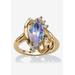 Women's Aurora Borealis Crystal Ring by Woman Within in Yellow Gold (Size 5)