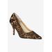 Women's Sesily Slip On Pump by J. Renee in Brown Black Animal (Size 7 1/2 M)