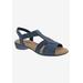 Wide Width Women's Miriam Sandal by Ros Hommerson in Navy Elastic (Size 7 1/2 W)