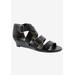 Wide Width Women's Voluptuous Sandal by Ros Hommerson in Black Leather (Size 9 1/2 W)