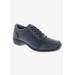 Wide Width Women's Stroll Along Oxford Flat by Ros Hommerson in Black Leather (Size 7 W)