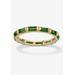 Women's Yellow Gold-Plated Birthstone Baguette Eternity Ring by PalmBeach Jewelry in May (Size 7)