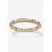 Women's Yellow Gold-Plated Birthstone Baguette Eternity Ring by PalmBeach Jewelry in April (Size 8)