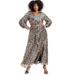Plus Size Women's Evyre Side Slit Sequin Dress by June+Vie in Gold Sequin (Size 18/20)