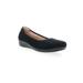 Wide Width Women's Yara Leather Slip On Flat by Propet in Black Suede (Size 9 1/2 W)