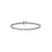 Women's Sterling Silver Miracleset Diamond Round Faceted Bezel Tennis Bracelet 7" by Haus of Brilliance in White