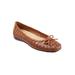 Wide Width Women's Gillian Flats by Trotters in Luggage (Size 12 W)