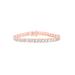 Women's Rose Gold Plated Sterling Silver Diamond Chevron Link Tennis Bracelet by Haus of Brilliance in Rose Gold