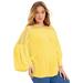 Plus Size Women's Crochet-Trim Blouse by June+Vie in Lemon Mist (Size 22 W)