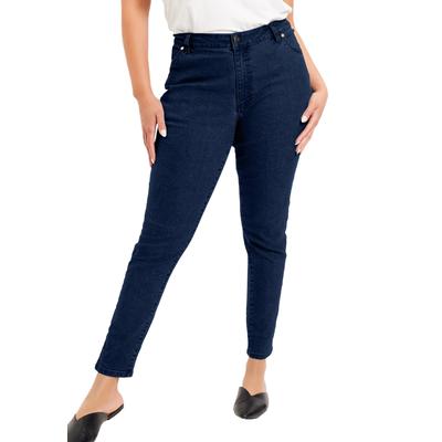 Plus Size Women's June Fit Skinny Jeans by June+Vie in Dark Blue (Size 12 W)