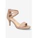Extra Wide Width Women's Everly Sandals by Bella Vita in Nude Leather (Size 10 WW)