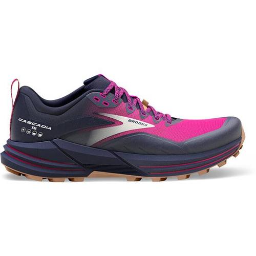 BROOKS Damen Trailrunningschuhe Cascadia 16, Größe 40 ½ in Peacoat/Pink/Biscuit