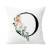 KmaiSchai Summer 18X18 Pillow Covers Throw Pillow Covers Alphabet Decorative Pillow Cases Abc Letter Flowers Cushion Covers 18 X 18 Inch Square Pillow Protectors For Sofa Couch Bedroom Car Chair Hom
