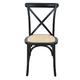 SIT Möbel Stuhl mit Rattan-Sitzfläche | 2er-Set | gepolsterter Sitz | Hevea Holz schwarz | B 48 x T 52 x H 89 cm | 02410-11 | Serie STUHL