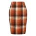 Pencil Plaid Skirts For Women Fall Winter High Waisted Bodycon Knee Length Wool Midi Skirt With Slit Dog Skirt Hot Skirt Overall Skirt for Women Scrub Skirts for Women Hot Tennis Skirt