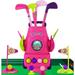 ToyVelt Toddler Golf Set - Kids Golf Clubs with 6 Balls 4 Golf Sticks 2 Practice Holes and a Putting Mat - Promotes Physical & Mental Development - Toys for 3 4 5 Year Old Boys Girls