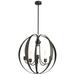 Pomme 30.4" Coastal Natural Iron Long Outdoor Pendant with Opal Glass