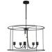 Portico Drum 32" Coastal Black Short Outdoor Pendant with Opal Glass