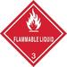 ZoroSelect DOT Label 4 In. H Flammable Liquid PK250