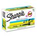 Sharpie Retractable Highlighters Fluorescent Yellow Ink Chisel Tip Yellow/Black Barrel Dozen