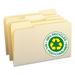 Smead 100% Recycled Manila Top Tab File Folders 1/3-Cut Tabs: Assorted Legal Size 0.75 Expansion Manila 100/Box