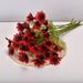 Feildoo 20PCS Artificial Daisy Flowers 17 High Small Daisy Artificial Flower Outdoor Silk Flowers Fake Wildflowers Faux Plants for Wedding Festival Home Decoration 9 Colors - Red