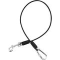 Pawaboo Pet Car Safety Seat Belt Lead Leash Coated Steel Rope Chew-Proof Vehicle Seatbelt Clip Strap 360 Degree Rotation Hook Heavy Duty Carabiner Steel Cable Dog Headrest Restraint 32 Inch Black