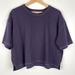 Madewell Tops | Madewell Cropped Short Sleeve T-Shirt | Color: Gray/Purple | Size: Xs