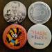 Disney Other | Collectible Disney Buttons Set Of 4 | Color: Red/Silver | Size: Os