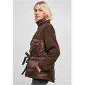 Winterjacke URBAN CLASSICS "Damen Ladies Sherpa Mix Puffer Jacket" Gr. M, braun (brown) Damen Jacken Winterjacken