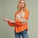 Anthropologie Tops | Anthro Maeve By Anthropologie Ceresco Peasant Orange Floral Boho Top Sm | Color: Cream/Orange | Size: S